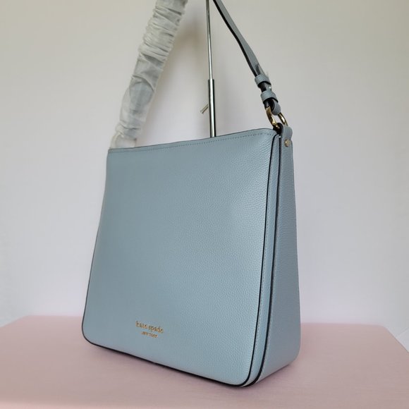 KATE SPADE Hudson Pebbled Leather Large Hobo Bag- Ocean Beach color 🎈$198.⭐ - Picture 4 of 16